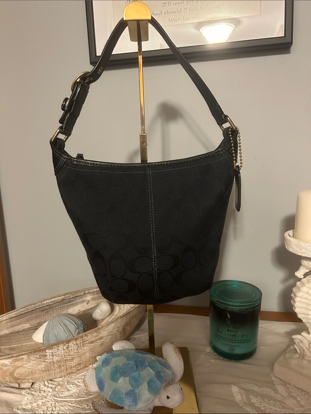 Coach 2007 Mini Bleecker Shoulder Bag with Gold Hardware in EUC